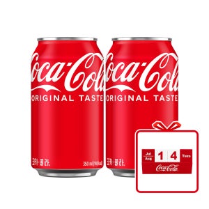 코카-콜라 CAN 350ml 48개(2x24입) + 코크 큐브 블럭 캘린더 (옵션선택)