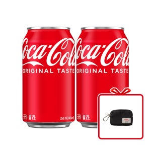 코카-콜라 CAN 350ml 48개(2x24입) + 코크 카드지갑키링 (옵션선택)