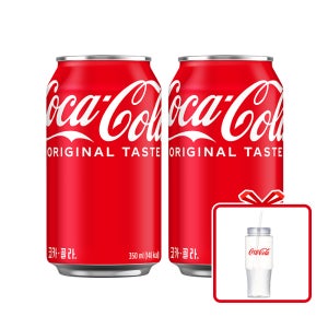 코카-콜라 CAN 350ml 48개(2x24입) + 코크 콜드컵 1.0L (옵션선택)