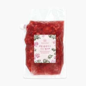 비밀 숲속에서 자란 딸기청 1kg 냉동 [아이스박스+냉매 포함]