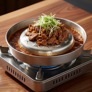 국산 스텐 통3중 소 불고기판 소머리 통삼중 전골 고기 구이 옛날 서울식불고기판 31cm