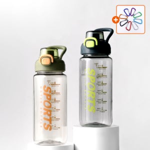 [1+1]감성 스포츠 물병 대용량 820ml 휴대용 물통 헬스 워터 보틀 세트