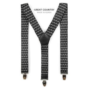 프리미엄 클래식 서스펜더 멜빵 M1117011 블랙 물결