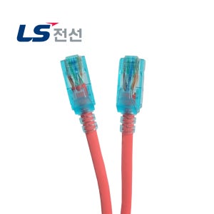 LS전선 CAT6 UTP EZ 랜선 랜케이블 PC케이블 패치코드 3m, 레드