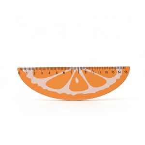 다있쏘몰 오렌지 디자인자 15cm 캐릭터자 과일모양자 디자인문구