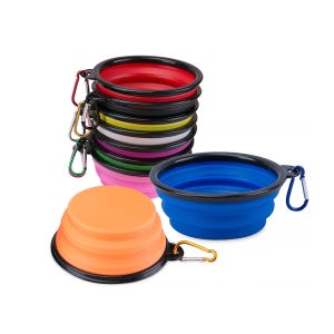 쥬쥬스토어 휴대용 접이식 강아지 밥그릇 350ml 애견식기 반려동물식기 길냥이밥그릇