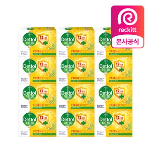 데톨 항균비누 프레시 110g, 12개