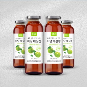 옳곡 알룰로스로 만든 저당 저칼로리 매실청 600g 4개