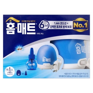 홈매트 리퀴드 에스 훈증기+리필 45일 코드형 1개 액상 모기약 전자 모기향