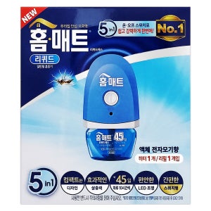 홈매트 리퀴드 에스 훈증기+리필 45일 스위치형 1개 액상 모기약 전자 모기향