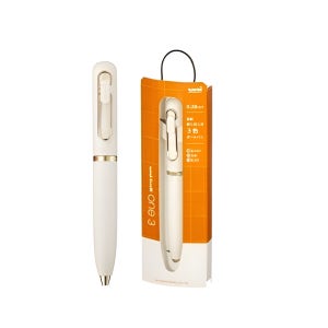 유니 유니볼원 회전식 3색 볼펜 기프트세트 화이트 0.38mm UME3-SGR-38