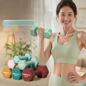 PRON 프로언 남녀공용 실내용 덤벨 세트 청소년용