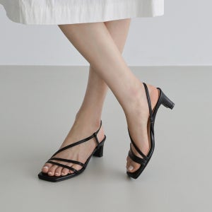 [사뿐] 캐시디 스퀘어 스트랩 샌들힐 (5/7cm)