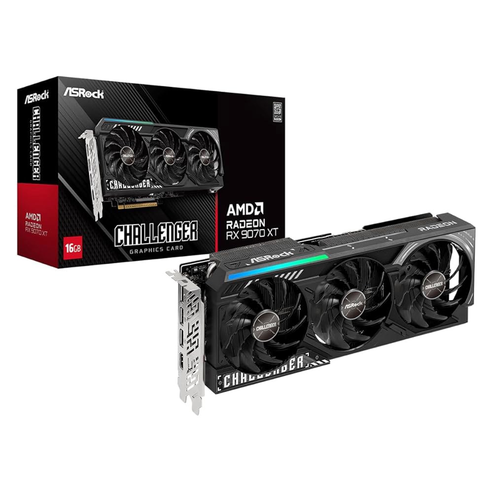 ASRock Radeon RX 9070 XT 챌린저 16GB OC 카드 - AMD RDN