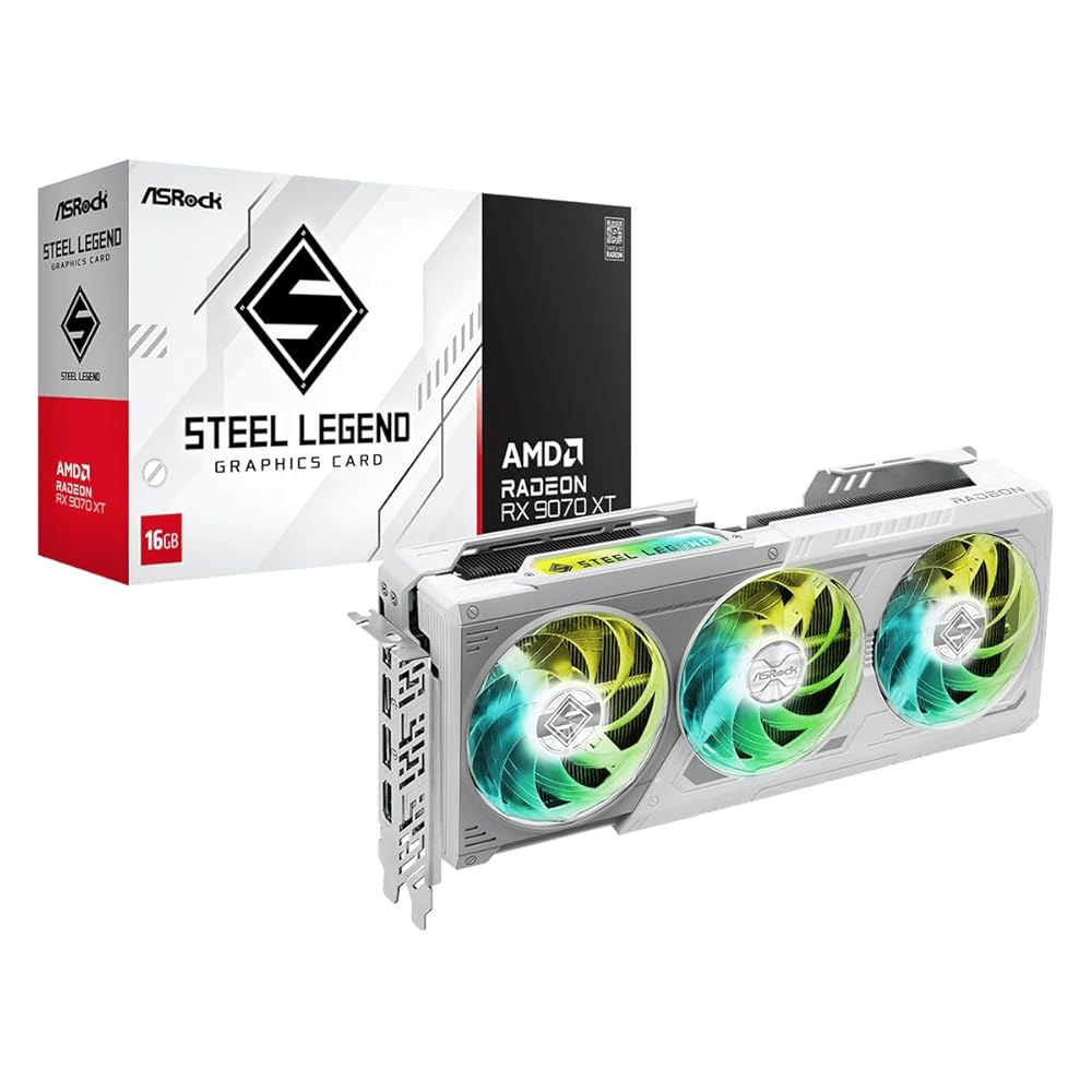 ASRock Radeon RX 9070 XT 스틸 레전드 16GB 카드 AMD RDNA