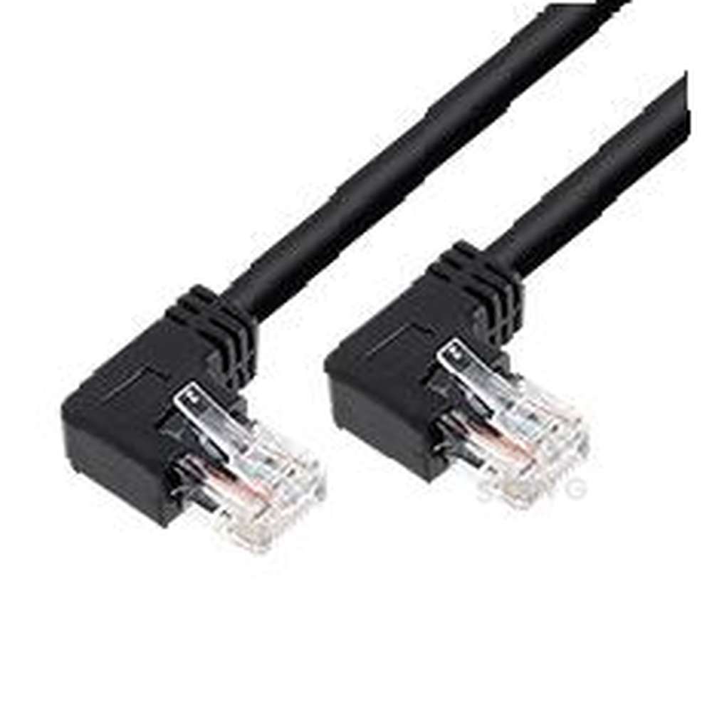 CAT.6 UTP 랜 케이블 15m 왼쪽 꺾임 ㄱ자랜선 이지플러그 CAT6UTP 공유기랜선