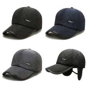 블랙 남성 방한모자 겨울 등산 아웃도어 캡 귀달이모자