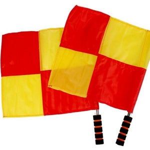 휴대용 축구 심판 깃발 스포츠 풋살 심판 깃발 경기 용품