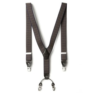 남자멜빵 네이비 아가일 패턴 서스펜더