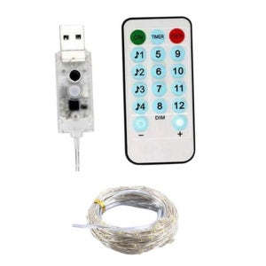 크리스마스 음악 동기화 조명 리모컨 led 와이어 조명 파티 장식용