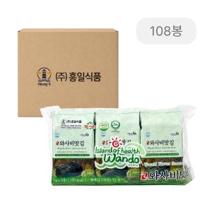 흥일식품 와사비맛 도시락김 맛있는 명품 완도김 9봉 45g, 12개