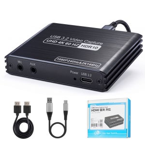 4K USB 3.2 캡쳐보드 10Gbps 외장형 비디오 캡처 카드 실시간방송 영상 스트리밍