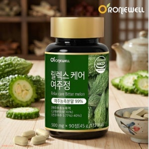 로니웰 릴렉스케어 여주정 500mg 90정 국내산 여주농축분말 99%