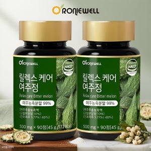 [2병세트] 로니웰 릴렉스케어 여주정 90정x2병 6개월분 국내산 여주농축분말 99%