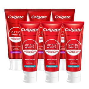 콜게이트 옵틱화이트 치약 2종 조합 (다즐링,미네랄 화이트) 100g, 6개