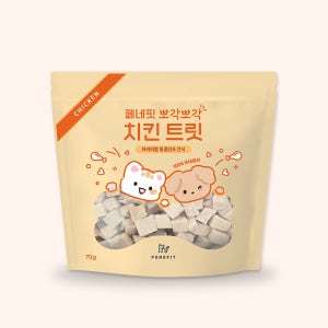 페네핏 고양이간식 동결건조 트릿 훈련 냥이 간식 닭가슴살, 70g, 15개