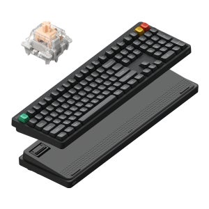 NUPHY NODE100 기계식키보드 하이 프로파일 풀배열 잉크 그레이, 맥스 저소음 블러시축