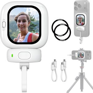 Foundist Vloate 미니 폰 Vlog 셀카 모니터 화면 후면 카메라 셀카/Vlogging/Live/TikTok용 휴대폰 홀더 클립 마운트 화면과 호환되는