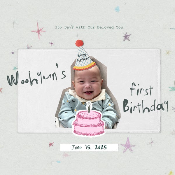 wewish 당일제작 아기 성장동영상 트렌디한 돌잔치 영상 디자이너 셀프 제작