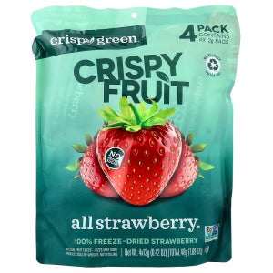 Crispy Green 크리스피 프루트 스트로베리 맛 4팩 각 12g 0.42oz
