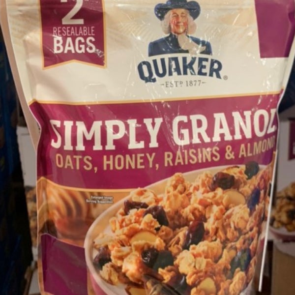 퀘이커 시리얼 Quaker 심플리 그래놀라 단백질 오트밀 978g x 2 코스트코 간식