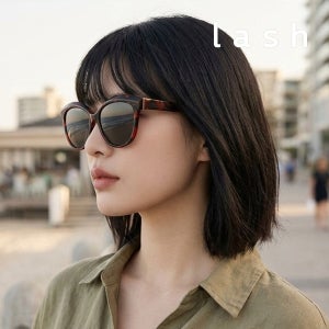 래쉬 PINUPGIRL1 2020M 캣아이 뿔테 오버사이즈 여성패션 선글라스