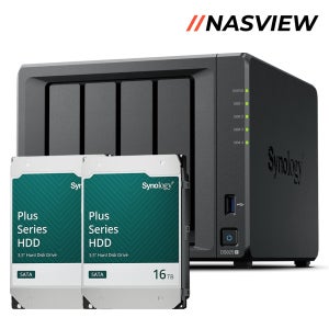 시놀로지 나스 DS925+ 32TB (16TBx2) 4베이 NAS 서버 초기설치 원격지원