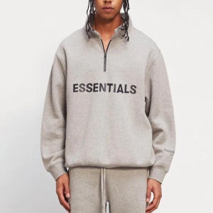 피어오브갓 에센셜 20FW 하프집업 맨투맨 오트밀 Essentials Half-Zip Pullover Oatmeal
