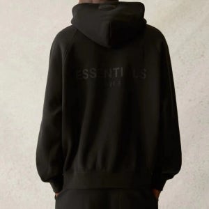 피어오브갓 에센셜 21SS 풀오버 후드티 블랙 Fear of God Essentials Pullover Hoodie Black