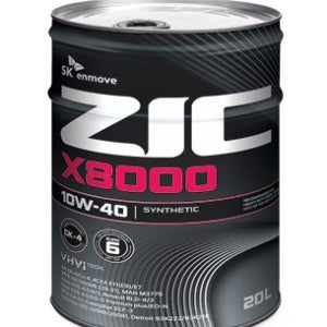 ZIC X8000 10W40 CJ-4 CK-4 중장비 대형 합성 디젤 엔진오일 20리터