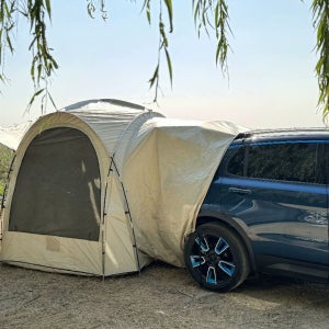 차량용 꼬리텐트 차박텐트 suv 연결카텐트 쉘터 그늘막 메쉬 카키 A