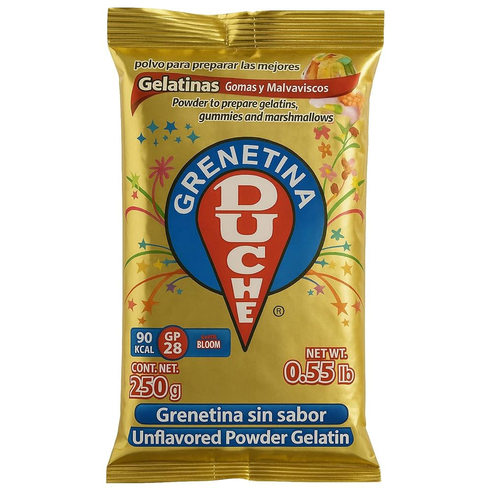 듀쉐 <b>젤라틴 파우더</b> - 8.81온스 무향 베이킹, 요리, 디저트를 위한 내추럴 젤라티나 신 사보르 엔 폴보 요리 창작을 <b>프리미엄</b> 품질