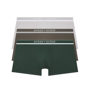 [게스언더웨어] 쿨 메쉬 실리콘 로고 드로즈 세트 3PACK (GR/BR/LGY)