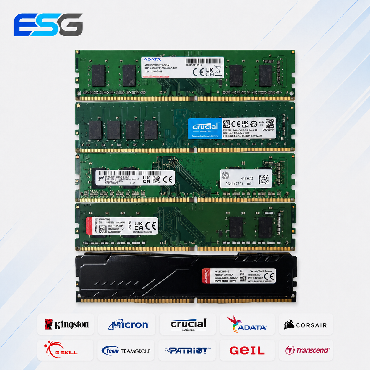 DDR4 8GB PC4 25600 3200AA 데스크탑 메모리 대표 이미지