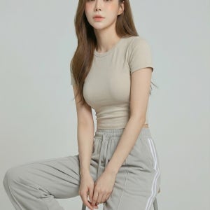 여성 루즈핏 밴딩 와이드 트레이닝 팬츠 투라인 스트링 츄리닝 바지