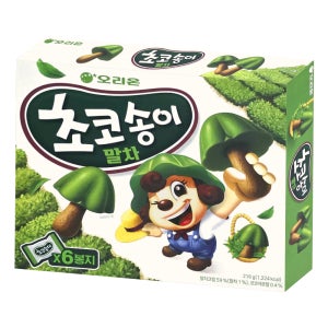 오리온 초코송이 말차 216g 6봉입 대용량과자