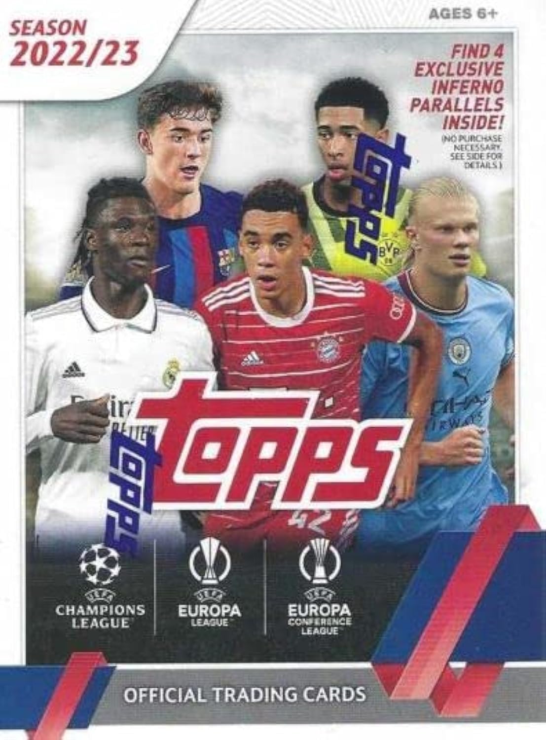 2022-23 UEFA 클럽 대회 축구 (축구) 블래스터 박스 - 42장의 트레이딩 카드 리오넬 메시 찾기 및 무작위로 삽입된 사인