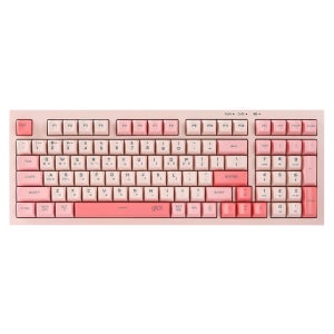 지클릭커 오피스프로 WK50 사일런스 M RGB 무소음 방수 무선 블루투스 키보드 98키 Pink RC1