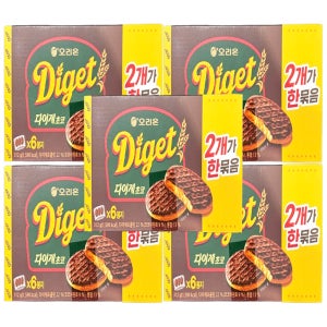오리온 다이제 초코 312g X 5개