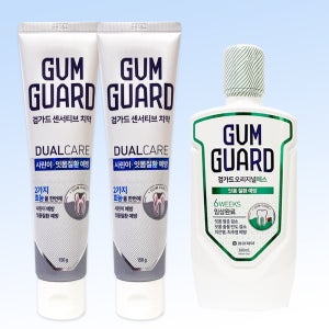 검가드 센서티브 치약 150g 2개 + 가글 380ml 시린이 잇몸질환